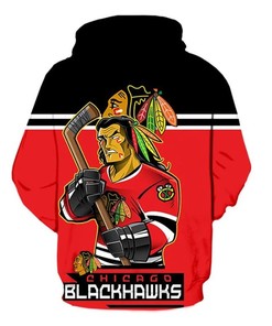 Show Your Team Spirit With This Ultra-Cool Chicago Blackhawks All Over Print 3D Long Sleeve Hoodie