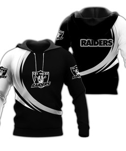 Show Your Unique Style With This All Over Print Las Vegas Raiders Curve Graphic Hoodie