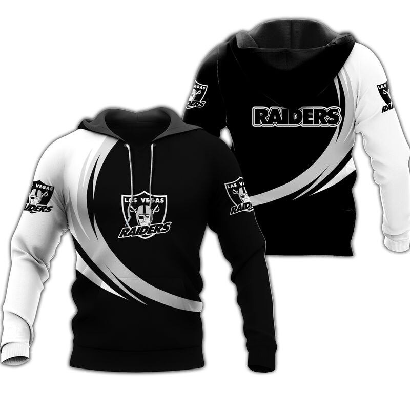 Show Your Unique Style With This All Over Print Las Vegas Raiders Curve Graphic Hoodie