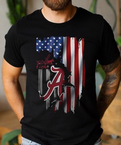 Show off Your Love for America and Alabama with Alabama Crimson Tide Flag America Unique TShirt and Hoodie