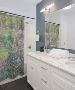 Showcase Nature's Beauty with Monet Art Shower Curtain - Perfect for Botanical Bathrooms