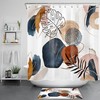 Showcase Your Artistic Side with Monstera Geometric Pattern Watercolor Shower Curtain 