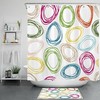 Shower Curtain Design With Easter Eggs & Cute Bunny - Unique Bathroom Decor