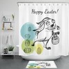Shower Curtain Designs With Easter Eggs & Blue Truck - Rustic Farmhouse Bathroom Decor