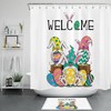 Shower Curtain Full Size With Easter Eggs & Funny Rabbit - Playful Bathroom Decor