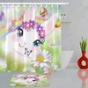 Shower Curtain Ideas With Easter Eggs & Daisy Flowers - Colorful Bathroom Decor