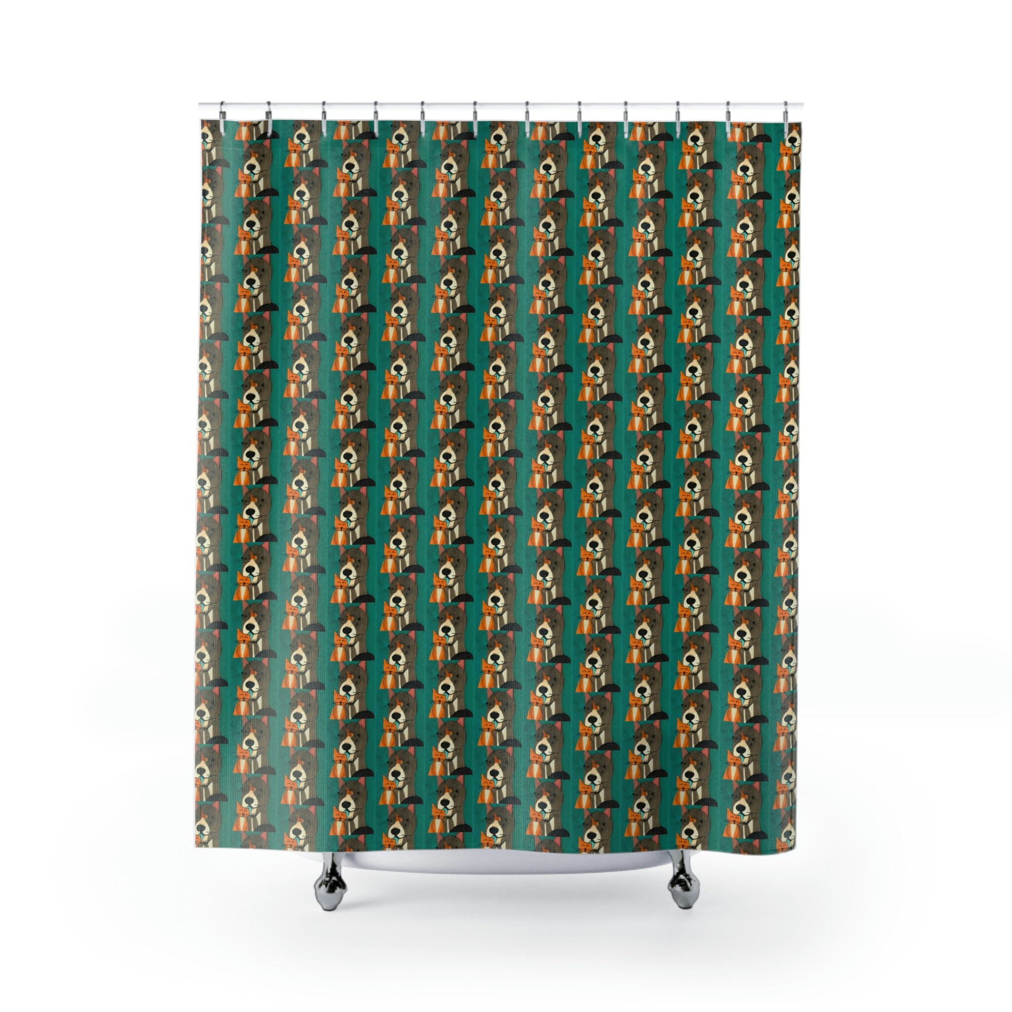 Shower Curtain Ideas for Dog and Cat Lovers with this unique design