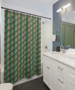Shower Curtain Ideas for Dog and Cat Lovers with this unique design