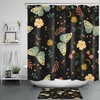 Shower Curtain With Butterfly, Flower And Leaf Motif - A Fairytale-Inspired Design