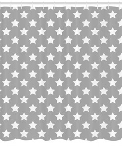 Shower Curtain with Artistic Big Stars Print for Modern Bathroom