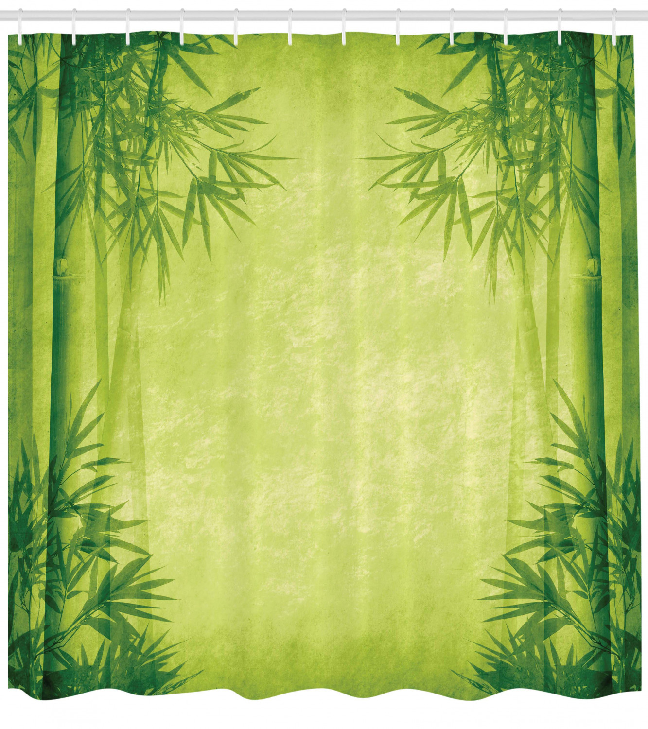 Shower Curtain with Nature Pattern Fabric for a Subtle and Elegant Bathroom Look