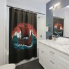 Shower Curtain with Viking Knotwork and Story - Housewarming Gift