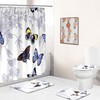 Shower Curtains Decorative Butterfly Design - Ideal For Chic And Elegant Bathroom Decor