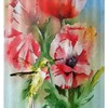 Shower Curtains Decorative: Colorful Hummingbirds and Flowers Fabric Curtain
