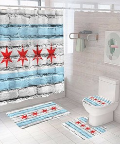 Shower In Style With Four-Star Shower Curtain For Bathroom Decor