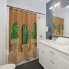 Shower In Style With This Gorgeous Cactus Shower Curtain