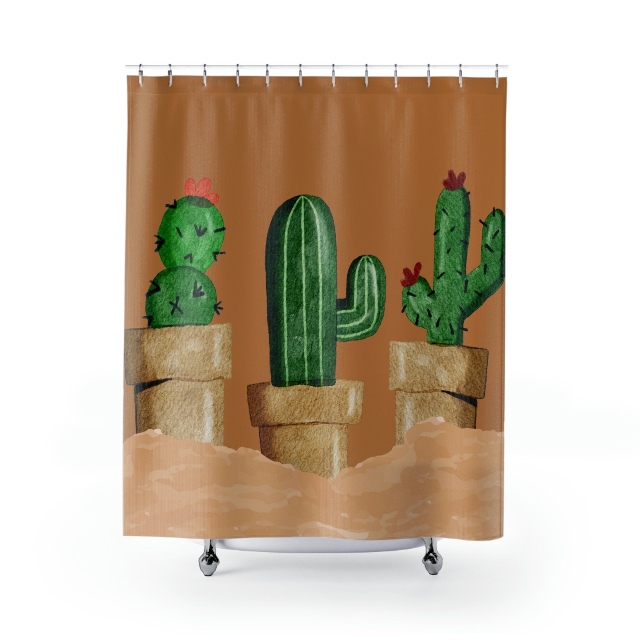 Shower In Style With This Gorgeous Cactus Shower Curtain - Image 2