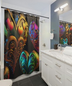 Shower My Heart Red Hearts Shower Curtain for a Passionate Ambiance
