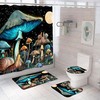 Shower with Star Bath Curtain Featuring Mushroom, Snail, and Moon for a Magical Bathroom
