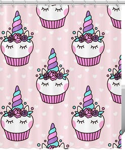 Shy Unicorn Love Heart Shower Curtain - A Perfect Way to Show Your Love and Style for Your Bathroom Decor