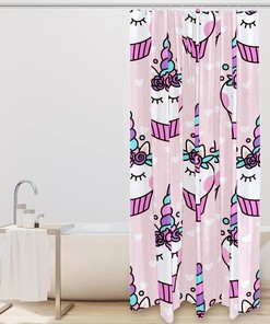 Shy Unicorn Love Heart Shower Curtain - A Perfect Way to Show Your Love and Style for Your Bathroom Decor