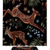 Sika Deer Embroidered Shower Curtain, Wildlife Bathroom Decor 