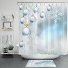 Silver Crystal Snowflakes Shower Curtain - Wintry Bathroom Decor
