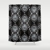 Silver Lining Grey And Silver Abstract Geometric Shower Curtain