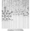 Silver Snowflakes Shower Curtain To Bring The Christmas Spirit