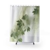 Simple Green And White Tree Shower Curtain For Bathroom Decor 