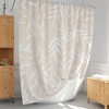 Simple Natural Color Botanical Leaves Shower Curtain