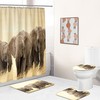 Simple Yet Charming Elephant Shower Curtain In Wild Animals Elephants Mother And Kids