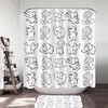 Simple Yet Elegant Elephant Drawing Pattern Shower Curtain