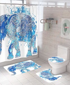 Simple Yet Elegant Elephant Shower Curtain For Your Bathroom