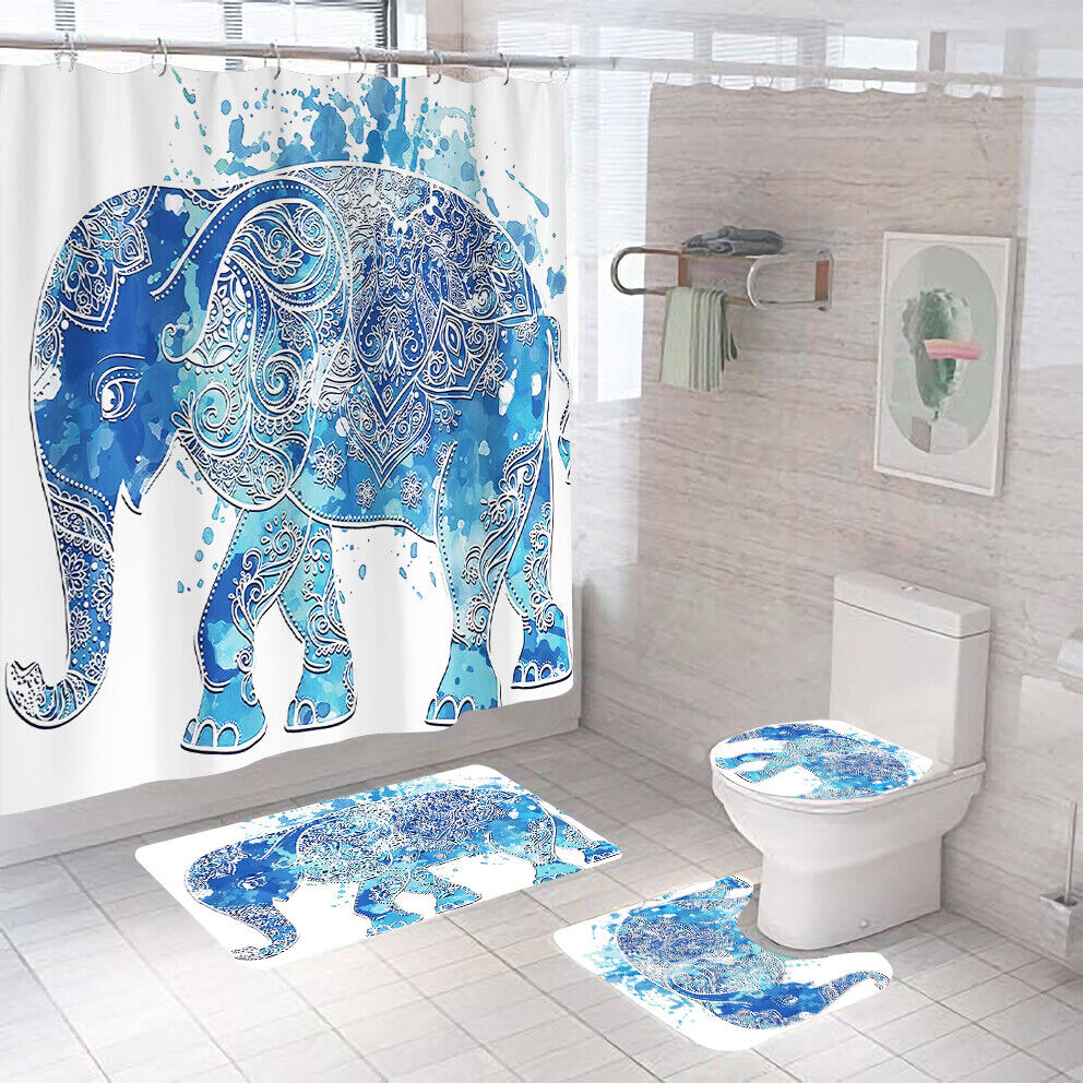 Simple Yet Elegant Elephant Shower Curtain For Your Bathroom