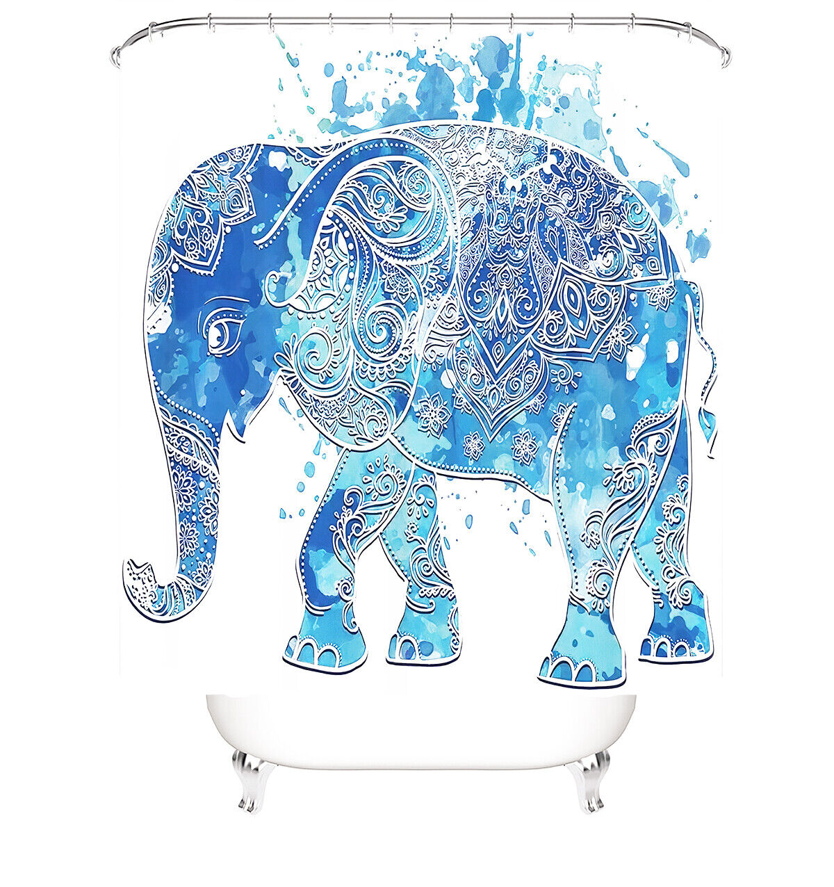 Simple Yet Elegant Elephant Shower Curtain For Your Bathroom