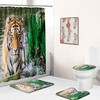 Simple and Chic Tiger Shower Curtain for Minimalist Bathrooms