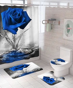 Simple yet Elegant Rose Shower Curtain for Any Bathroom