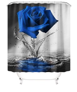 Simple yet Elegant Rose Shower Curtain for Any Bathroom