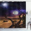 Simple yet stylish Moon Shower Curtain for Modern Bathroom Decor 