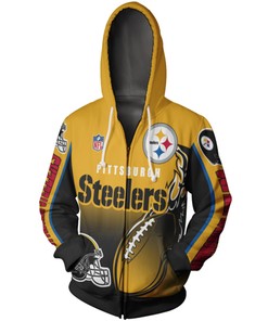 Sizzle Up Your Look With Pittsburgh Steelers Cute Flame Balls Graphic Zip Hoodie