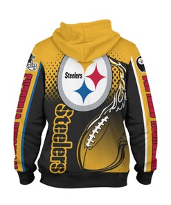 Sizzle Up Your Look With Pittsburgh Steelers Cute Flame Balls Graphic Zip Hoodie