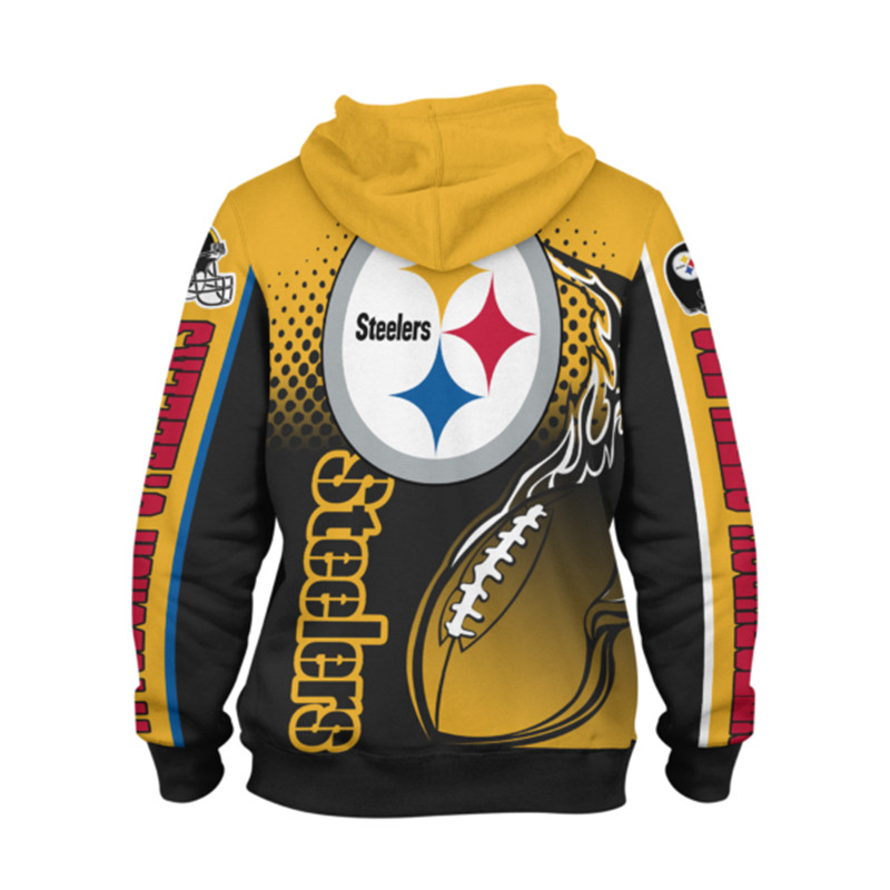 Sizzle Up Your Look With Pittsburgh Steelers Cute Flame Balls Graphic Zip Hoodie
