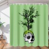 Skeleton Flower Garden Art Shower Curtain for Bathroom Fabric Home Decor 