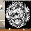 Skeletoon Ocean Adventure Shower Curtain - Hawaiian Waterproof Bathroom Curtain with Creative Print 