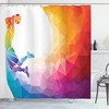 Sketch Art Print Basketball Shower Curtain for Modern Bathroom 