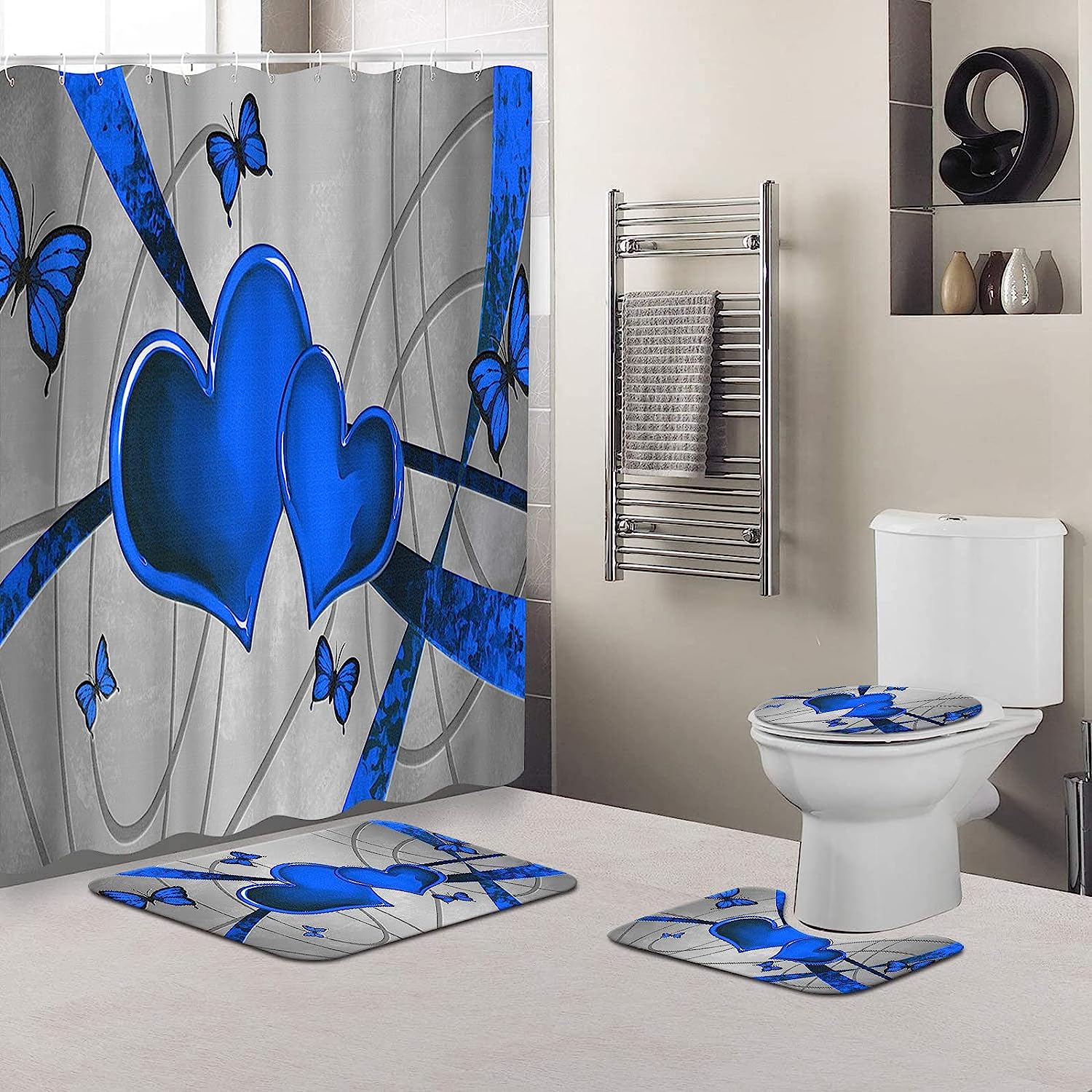 Sketch Dachshund Dog Waterproof Shower Curtain, Cute Bathroom Decor