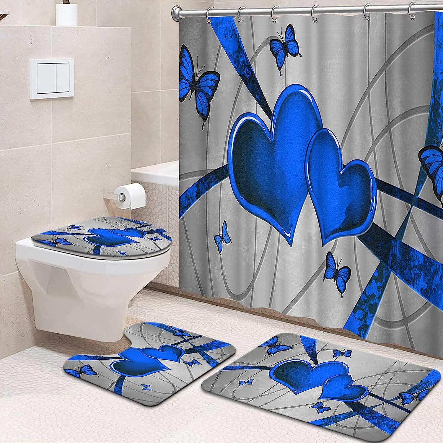 Sketch Dachshund Dog Waterproof Shower Curtain, Cute Bathroom Decor