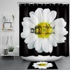 Sketch Elephant And Giraffes Shower Curtain With Watercolor Design