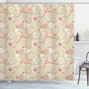 Sketch Heart Motifs Print Valentine's Day Shower Curtain for Bathroom Decor